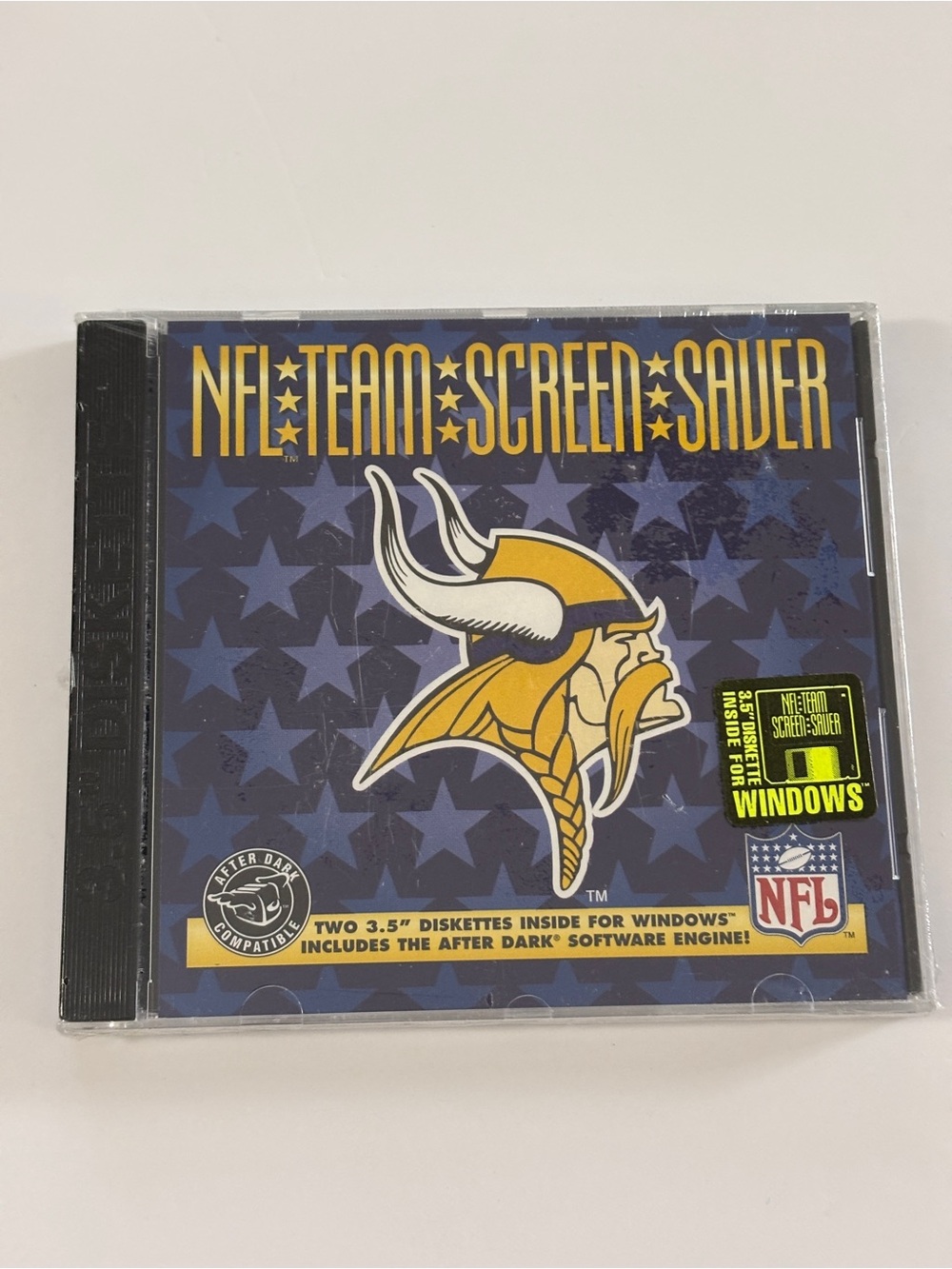 Vintage NFL Minnesota Vikings Windows 95 Screen Saver After Dark Software Sealed